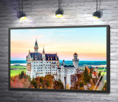Постер "Осінь на пагорбах навколо замку Нойшванштайн (Neuschwanstein)"