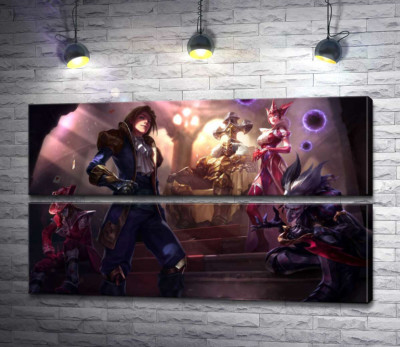 Герої відеогри League of legends: блазень Шако (Shacko), відьма Сіндра (Syndra), дослідник Езреаль (Ezreal), залізний привид Мордекайзер (Mordekaiser), майстер карт Твістед Фейт (Twisted Fate)