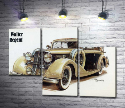 Модульна картина "Кремовий блиск автомобіля Walter Regent"