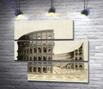 Будова римського Колізею (Colosseum) в розрізі