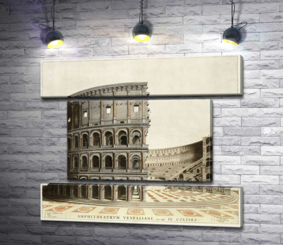 Модульна картина "Будова римського Колізею (Colosseum) в розрізі"
