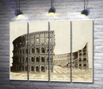 Модульна картина "Будова римського Колізею (Colosseum) в розрізі"