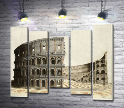 Модульна картина "Будова римського Колізею (Colosseum) в розрізі"