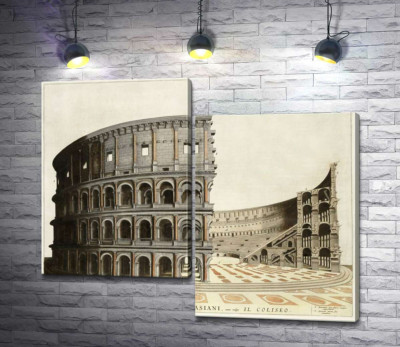 Будова римського Колізею (Colosseum) в розрізі