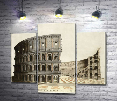Будова римського Колізею (Colosseum) в розрізі