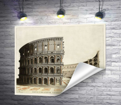 Строение римского Колизея (Colosseum) в разрезе