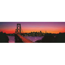 Міст Бей-Брідж (Bay Bridge) веде до вечірнього Сан-Франциско 