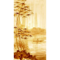 Стрункий бамбук росте на березі річки
