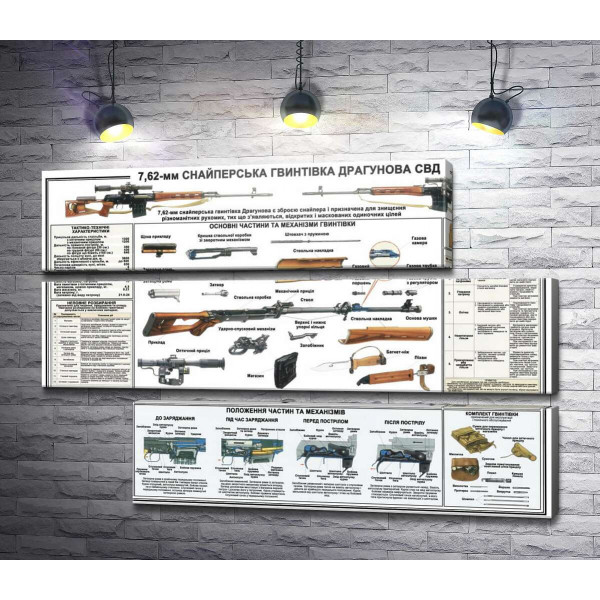 Учебный плакат снайперской винтовки Драгунова