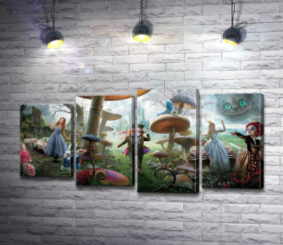 Причудливый постер к фильму "Алиса в стране чудес" (Alice in Wonderland)