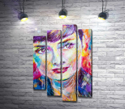 Поєднання барв на портреті Одрі Гепберн (Audrey Hepburn)