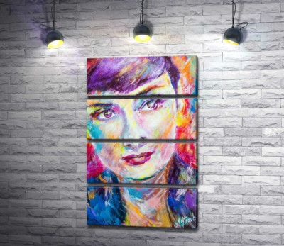 Сочетание красок на портрете Одри Хэпберн (Audrey Hepburn)