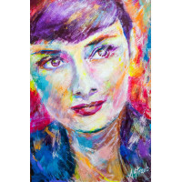Сочетание красок на портрете Одри Хэпберн (Audrey Hepburn)