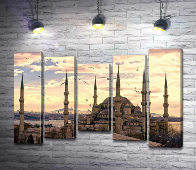 Гострі шпилі Блакитної мечеті (Sultanahmet Camii) линуть у небо Стамбула