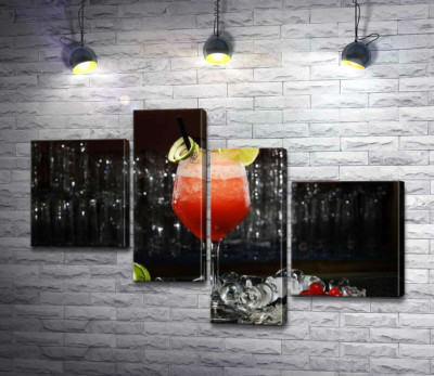 Модульна картина "Соковитий коктейль Cape Codder з ягідним присмаком"