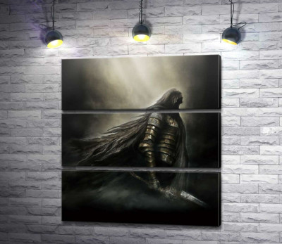 Модульна картина "Воїн із відеогри "Dark Souls""