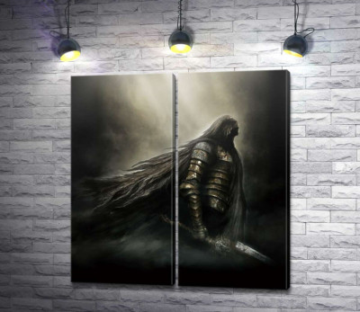 Модульна картина "Воїн із відеогри "Dark Souls""