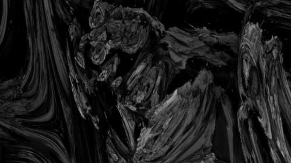 Мраморный узор черно-белой абстракции