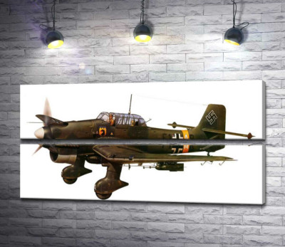 "Штука" (Junkers Ju 87) немецкий пикирующий бомбардировщик времен Второй мировой войны