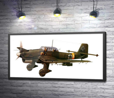 Постер ""Штука" (Junkers Ju 87) немецкий пикирующий бомбардировщик времен Второй мировой войны"