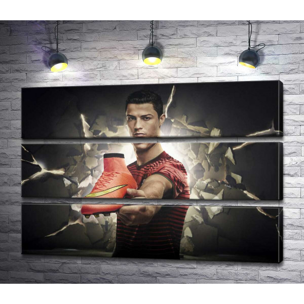 Криштиану Роналду (Cristiano Ronaldo) рекламирует футбольные бутсы от фирмы Nike