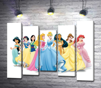 Модульна картина "Прекрасні принцеси мультфільмів "Дісней" (Disney)"