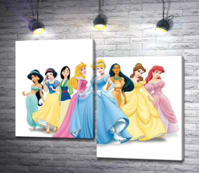 Модульна картина "Прекрасні принцеси мультфільмів "Дісней" (Disney)"