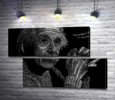 Портрет Альберта Эйнштейна (Albert Einstein) из сотни научных терминов
