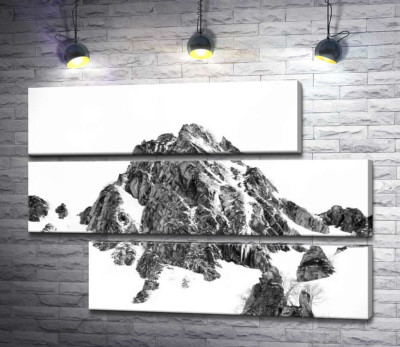 Модульна картина "Засніжене каміння вершини гори Монблан (Mont Blanc)"