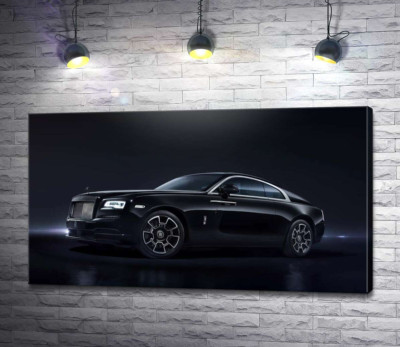 Черный автомобиль класса люкс Роллс-Ройс (Rolls-Royce Wraith Black Badge)