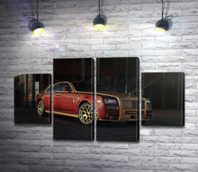 Красные формы автомобиля седан Роллс-Ройс (Rolls-Royce Ghost)
