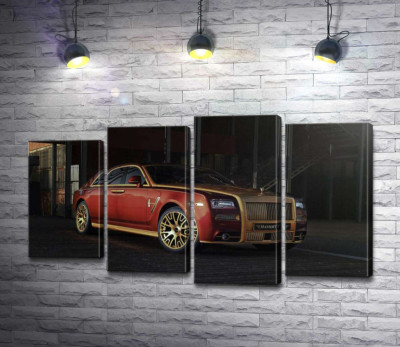 Червоні форми автомобіля седан Ролс-Ройс (Rolls-Royce Ghost)