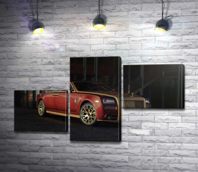 Червоні форми автомобіля седан Ролс-Ройс (Rolls-Royce Ghost)