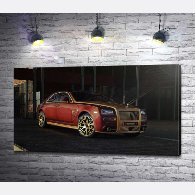Червоні форми автомобіля седан Ролс-Ройс (Rolls-Royce Ghost)