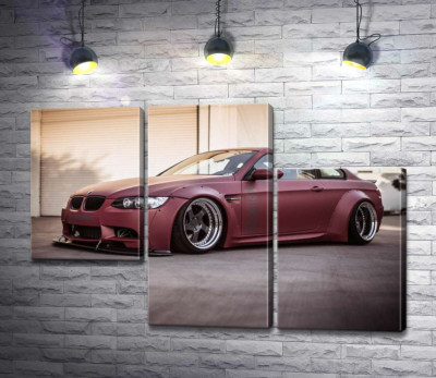 Модульная картина "Багровый автомобиль BMW M5 F10"