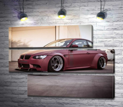 Модульна картина "Багряний автомобіль BMW M5 F10 "