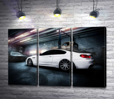 Білий блиск автомобіля BMW M6 Gran Coupé