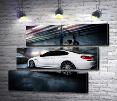 Белый блеск автомобиля BMW M6 Gran Coupé