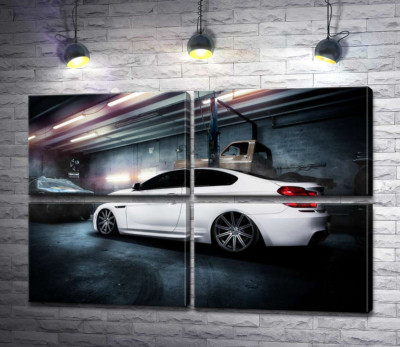 Білий блиск автомобіля BMW M6 Gran Coupé
