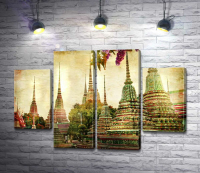 Модульная картина "Храмовый комплекс Ват Пхо (Wat Pho) в Бангкоке"