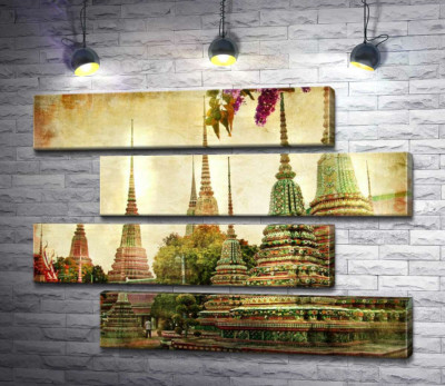 Модульна картина "Храмовий комплекс Ват Пхо (Wat Pho) в Бангкоці "
