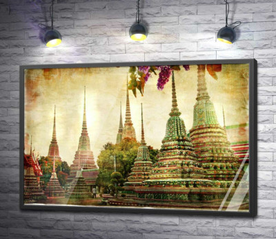 Постер "Храмовый комплекс Ват Пхо (Wat Pho) в Бангкоке"