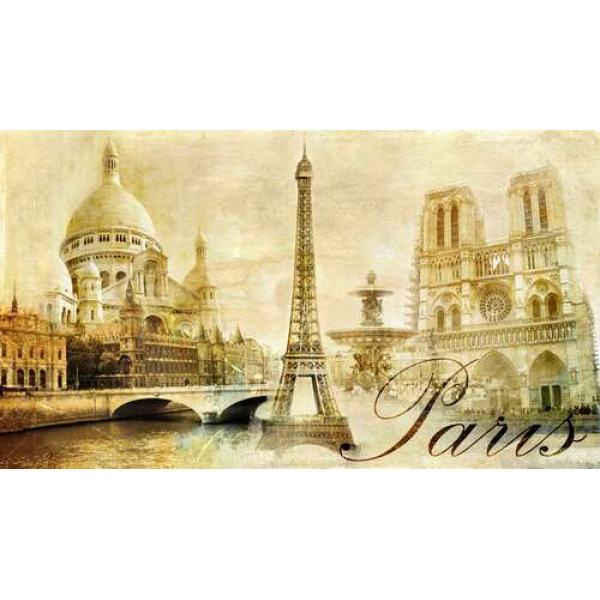 Головні будівлі Парижу: Ейфелева вежа (Eiffel tower), Нотр-Дам-де-Парі (Notre dame de Paris) та базиліка Сакре-Кер (Basilique du Sacre Cœur)