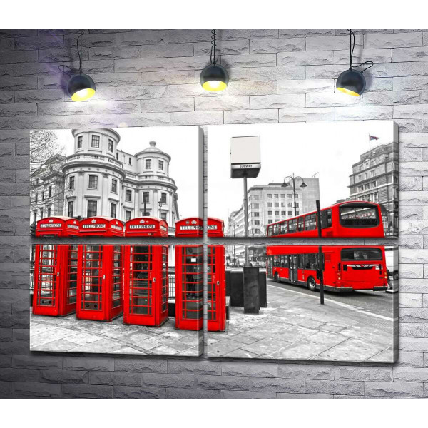 Яскраві символи Лондона: телефонна будка та автобус