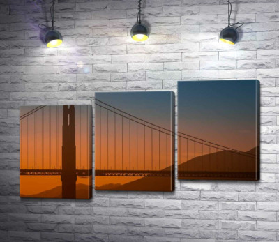 Туманный вечер над мостом "Золотые ворота" (Golden Gate Bridge)