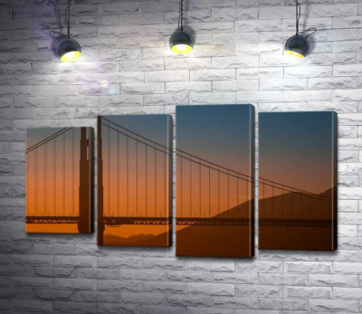 Туманний вечір над мостом "Золоті ворота" (Golden Gate Bridge)