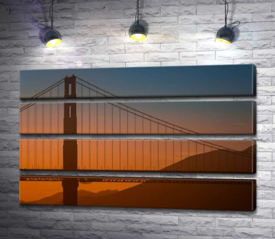 Туманний вечір над мостом "Золоті ворота" (Golden Gate Bridge)