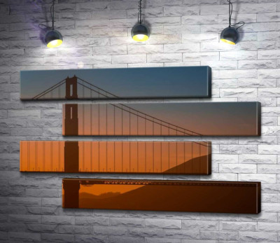 Туманний вечір над мостом "Золоті ворота" (Golden Gate Bridge)