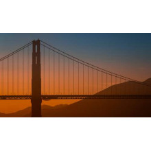 Туманный вечер над мостом "Золотые ворота" (Golden Gate Bridge)