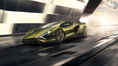 Блискавична швидкість супергібриду автомобіля Ламборгіні (Lamborghini Sian)
